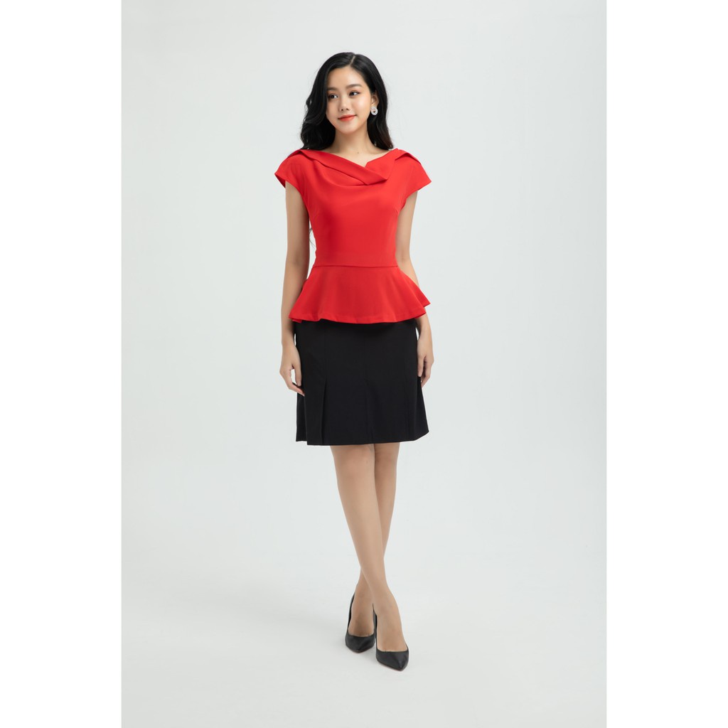 Áo sơ mi peplum cổ đổ nữ thiết kế IVY moda MS 16M5651