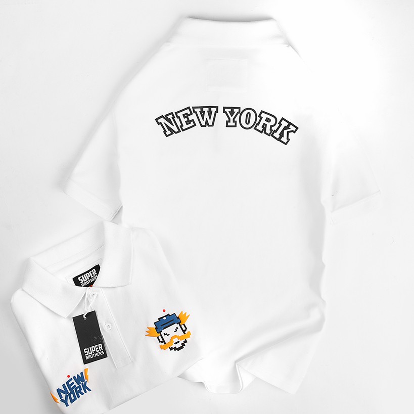 Áo Polo SUPER BROS NY trẻ trung với công nghệ in nổi xịn, đẹp | BigBuy360 - bigbuy360.vn