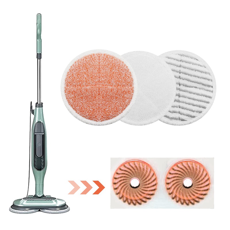 Set 2 Miếng Vải Mềm Thay Thế Cho Cây Lau Nhà Hơi Nước Bissell Spinwave 2039A 2124: 4