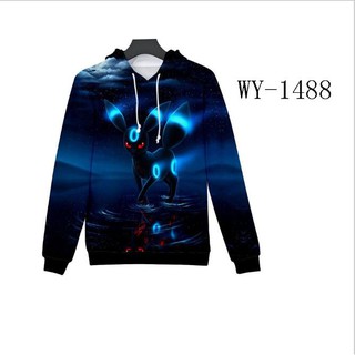 Áo Hoodie In Hình Pokemon 3d Chất Lượng Cao Thời Trang Thu Đông