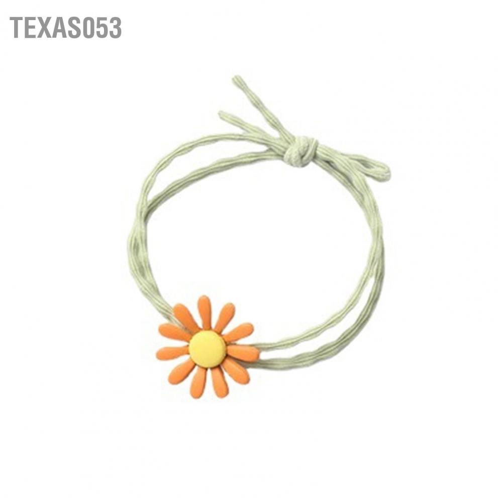 Dây buộc tóc đàn hồi đính hoa cúc nhỏ màu sắc kẹo ngọt xinh xắn thời trang dành cho nữ