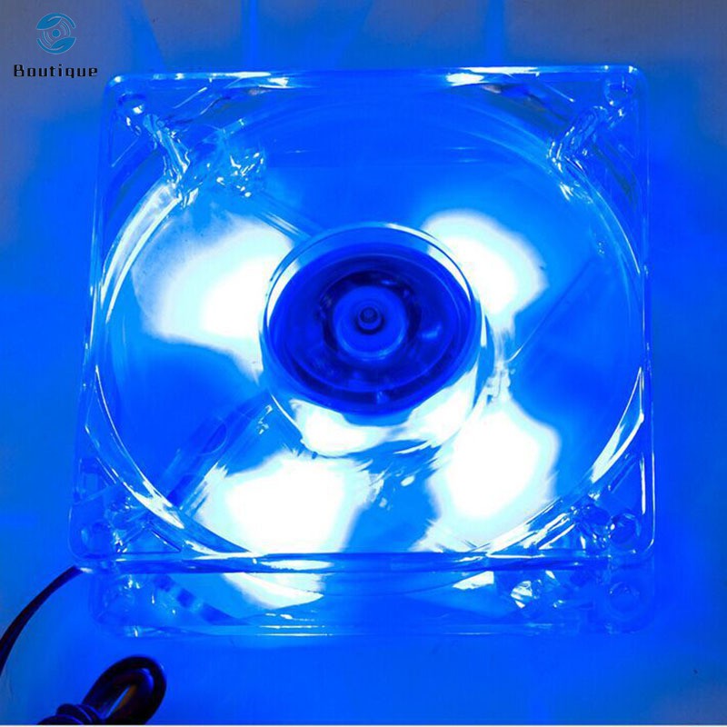 ✿♥▷ 8cm CPU Heatsink Radiator Cooler Cooling Fan Lighting Silent For Computer Case