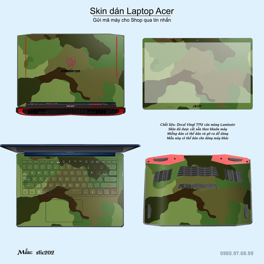 Skin dán Laptop Acer in hình Hoa văn sticker _nhiều mẫu 33 (inbox mã máy cho Shop)