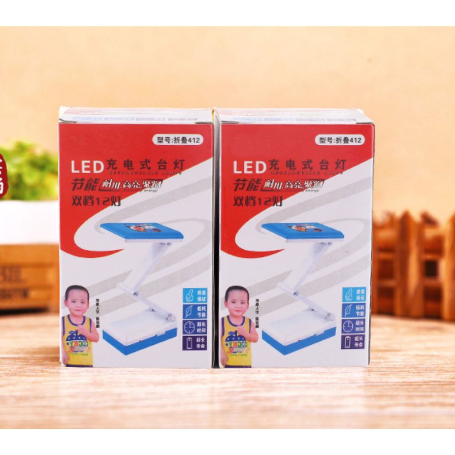 Đèn học để bàn tích điện tiện dụng - Đèn học để bàn 12 bóng LED 10W