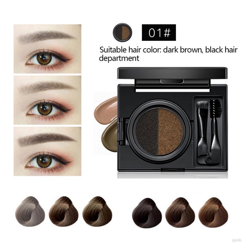 [Hàng mới về] Kem tô lông mày 2 màu dạng air cushion không thấm nước lên màu nhanh kem cọ tô | BigBuy360 - bigbuy360.vn