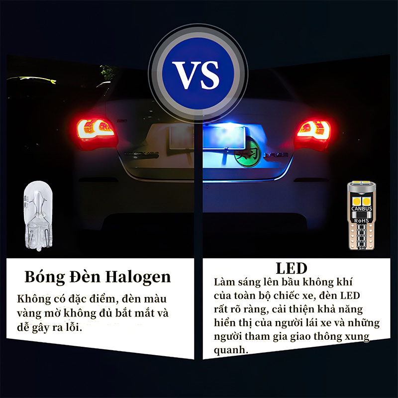 Bóng Đèn LED,  đèn led T10 3030-6SMD,  chuyên dụng cho ô tô, Gắn Trần Xe Hơi Chuyên Dụng. sáng, tiện lợi mang theo.