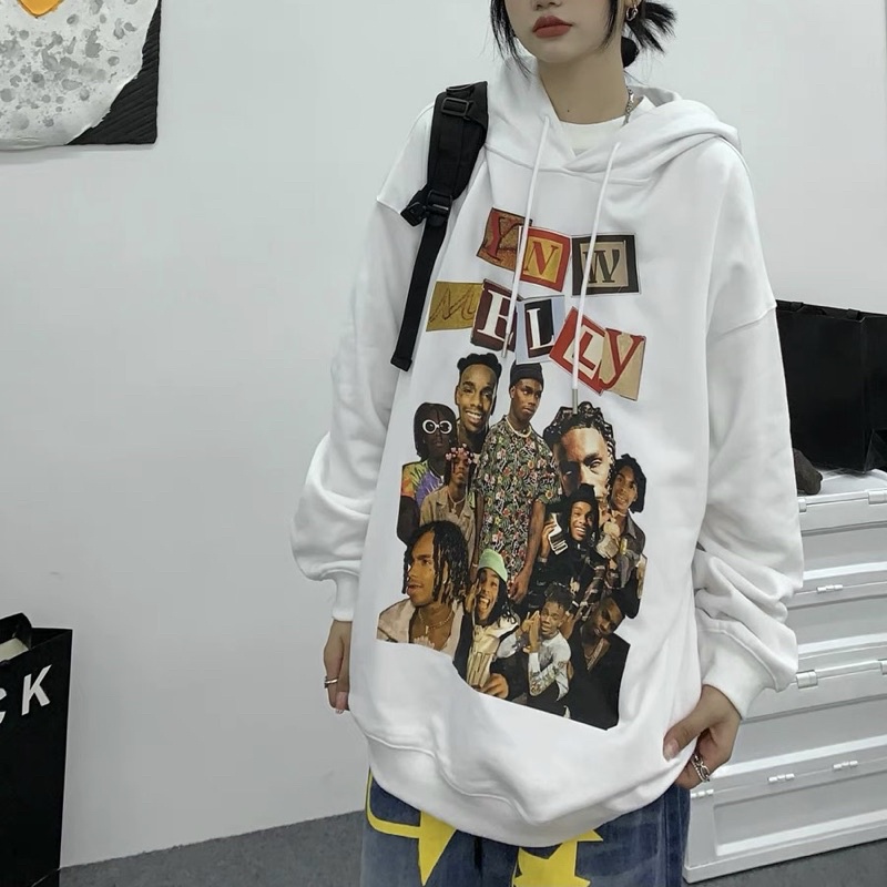 Áo hoodie hình ban nhạc form oversize chất liệu nỉ bông ấm áp | BigBuy360 - bigbuy360.vn