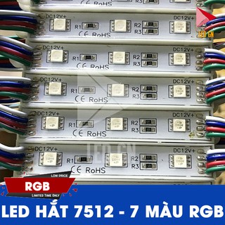 LED Hắt 3 Bóng 7 Màu RGB 7512 - CHIP LED 5050 [Vỉ 20 bóng]