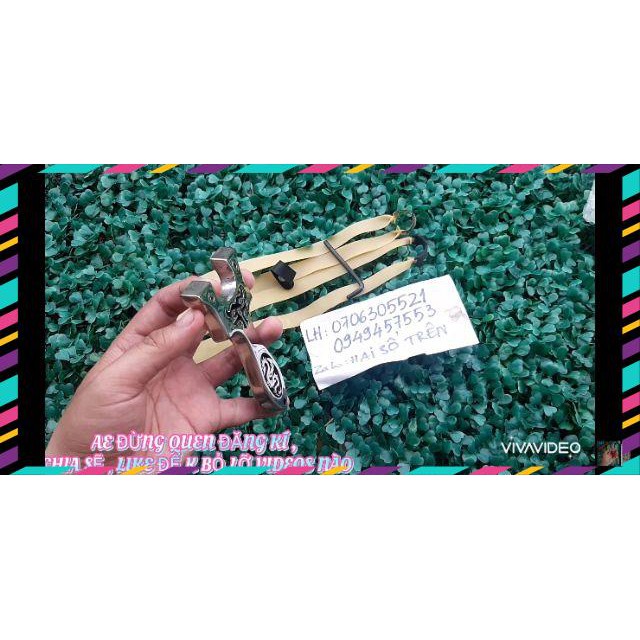 Ná thun cao su đầu trâu cán rồng thép 304 tặng 2 dây + hít