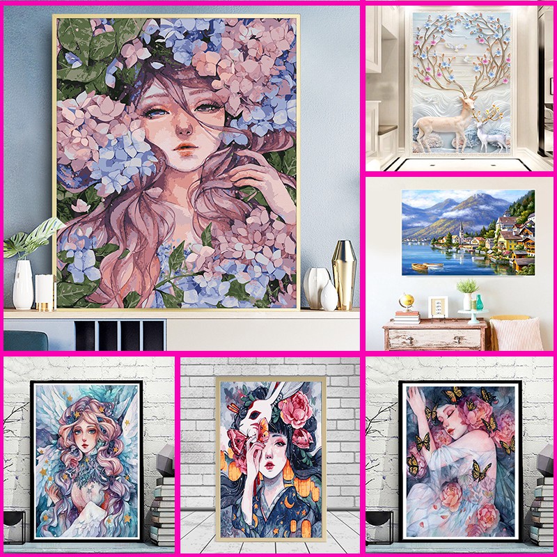 COD-Tranh Sơn Dầu Số Hoá Tự Tô Nhiều Mẫu,Tranh ​số hoá tự tô DIY | BigBuy360 - bigbuy360.vn