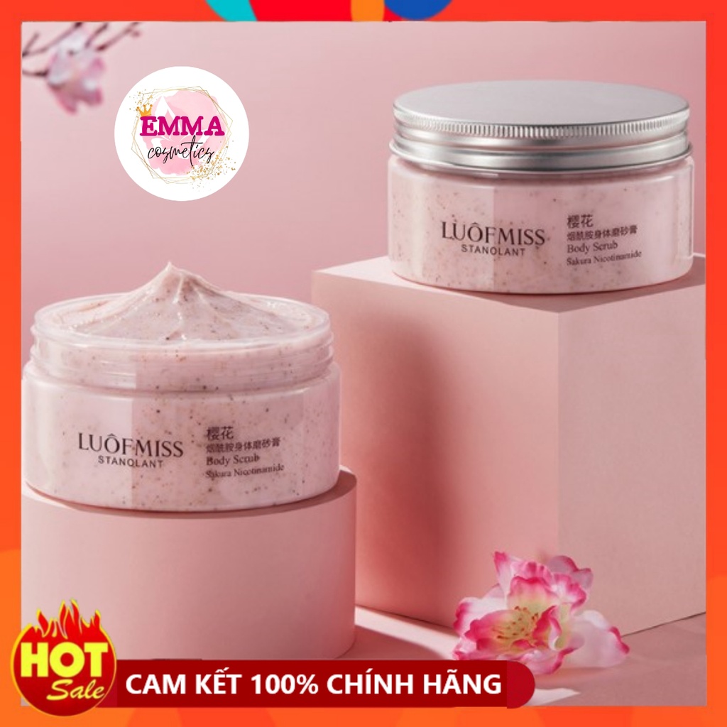 [HÀNG MỚI VỀ] Tẩy tế bào chết hoa anh đào LUOFMISS Stanolant Body Scrub Sakura Nicotinamide (LMS34)