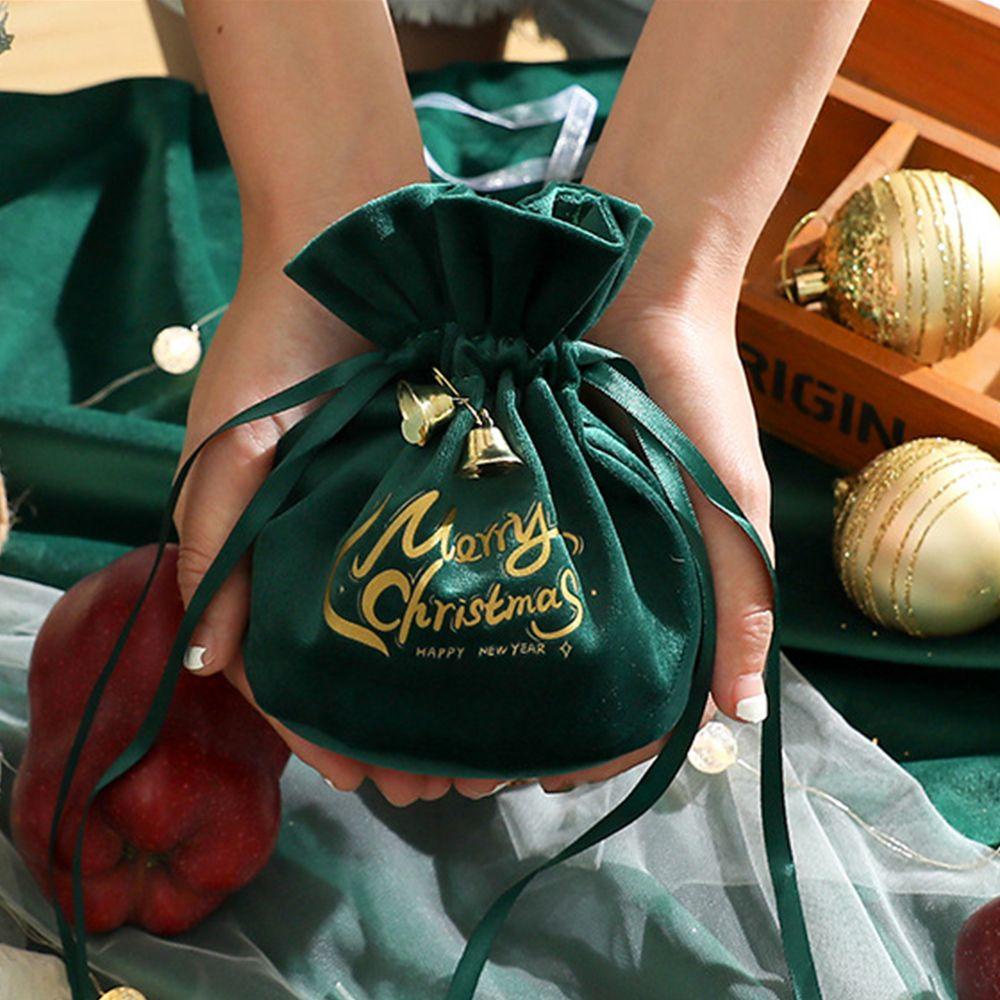 CHOOKEY Túi Nhung Đựng Quà Giáng Sinh Xinh Xắn