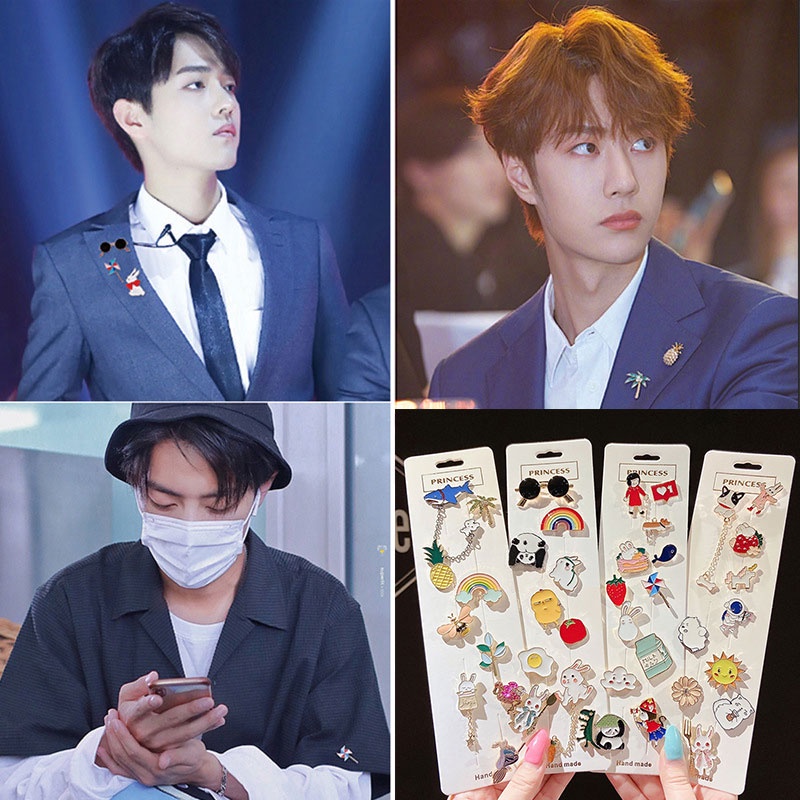 Ghim cài áo thiết kế kiểu dáng hoạt hình phong cách Nhật Bản hợp thời trang