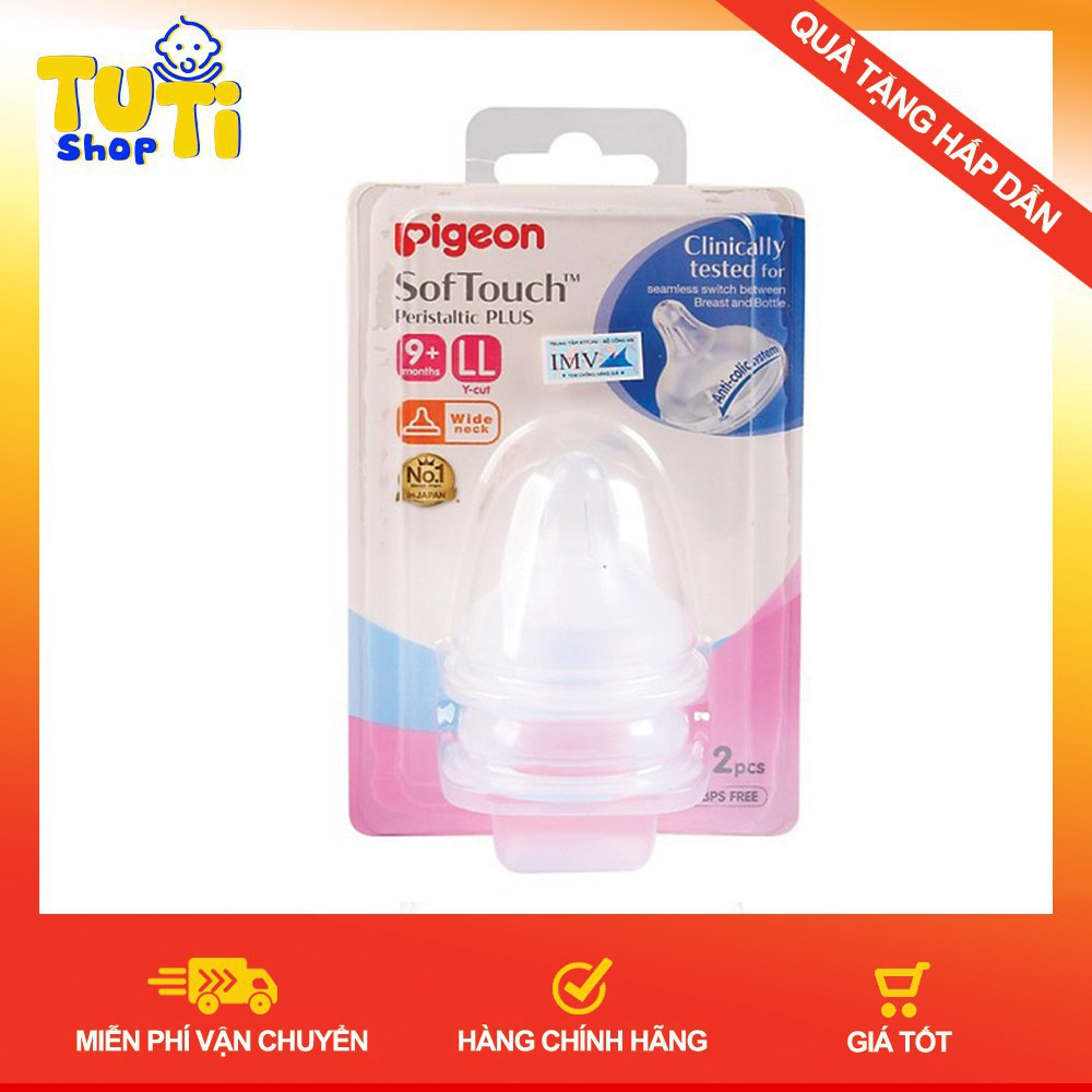 AA 💖💖BIG SALE💖💖Núm Ti Pigeon Cho Bình Cổ Rộng Cao Cấp 15 6
