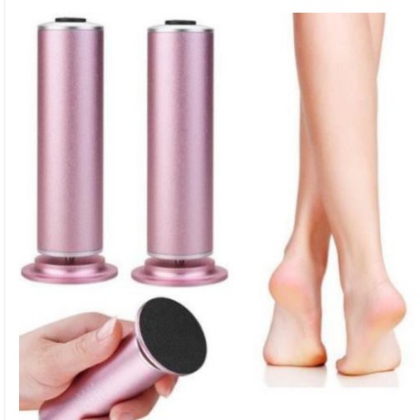 Máy chà gót chân chuyên dụng dành cho spa thẩm mỹ viện hoặc tự dùng tại nhà màu hồng dễ thương kèm theo 60 miếng chà gót