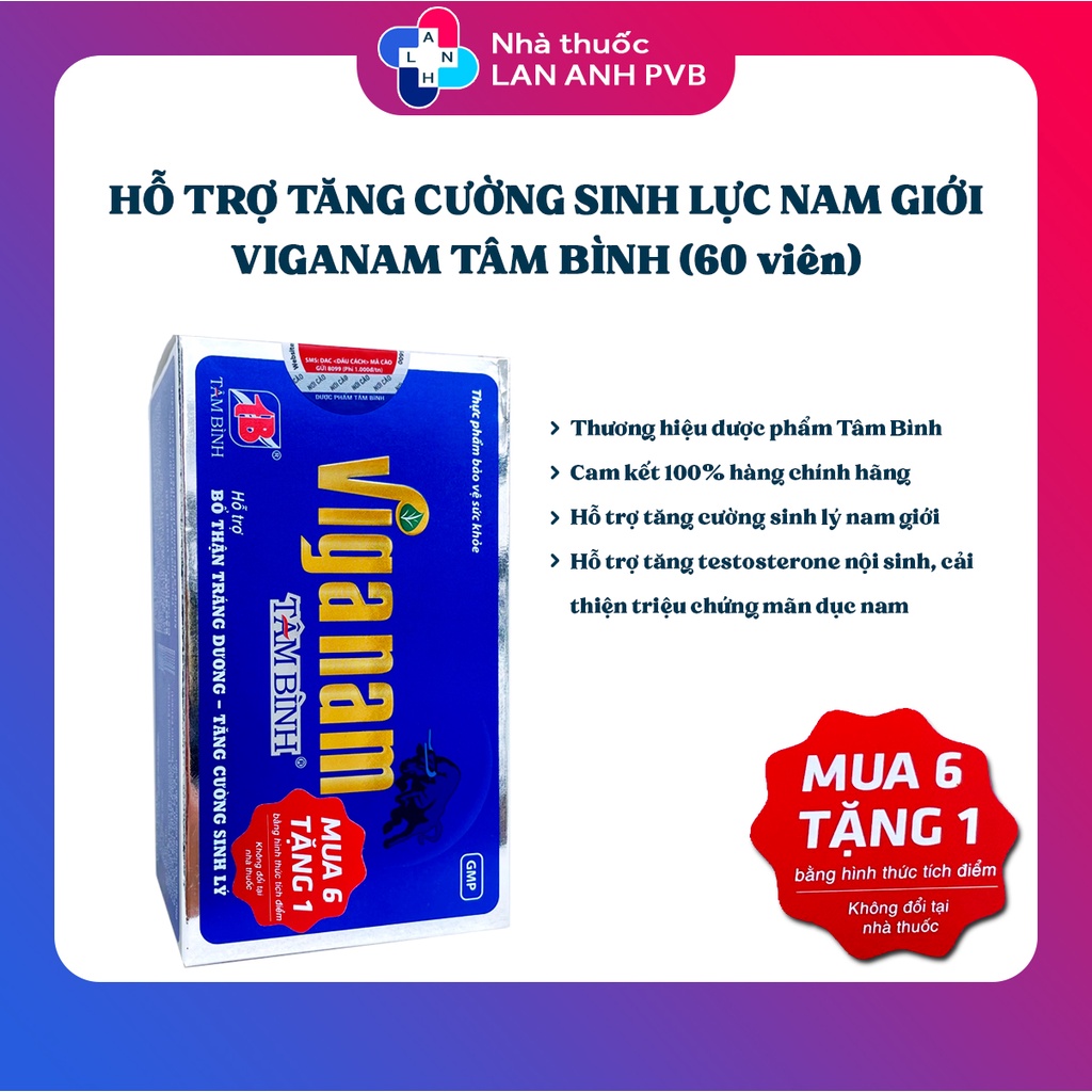 VIGANAM TÂM BÌNH - Hỗ trợ tăng cường sinh lực nam giới.