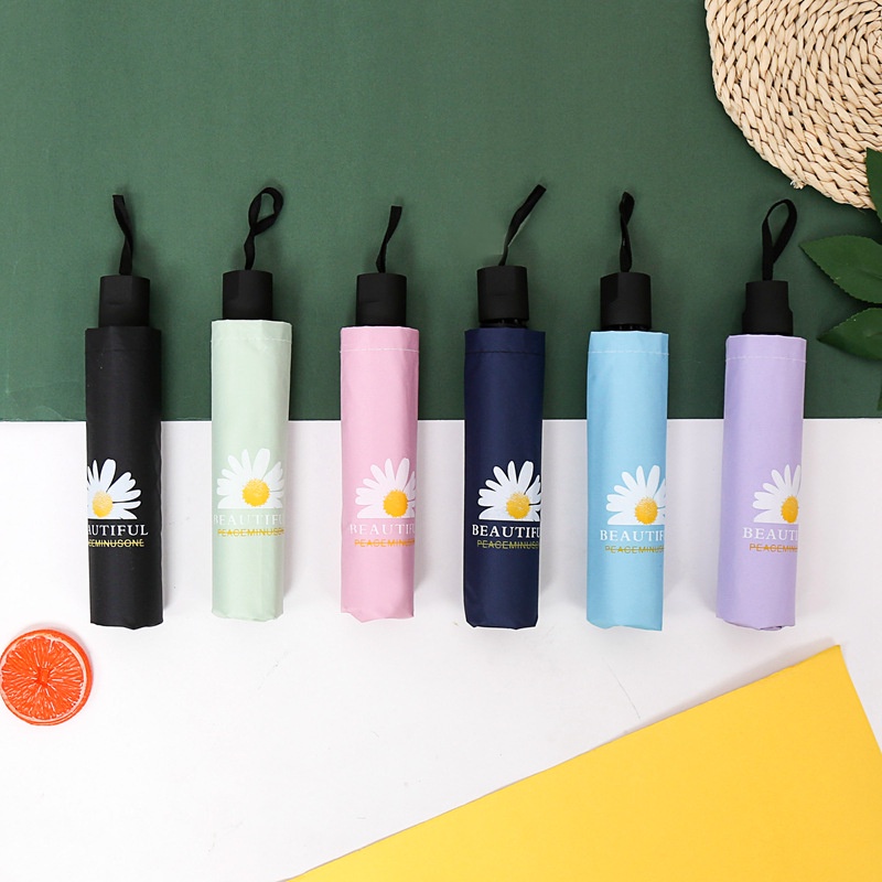 Ô Gấp Gọn Phủ Lớp Chống Tia Uv, Ô Che Mưa Cầm Tay, Dù Chống Nắng DEPOT Cao Cấp - Tặng Túi Đựng Ô