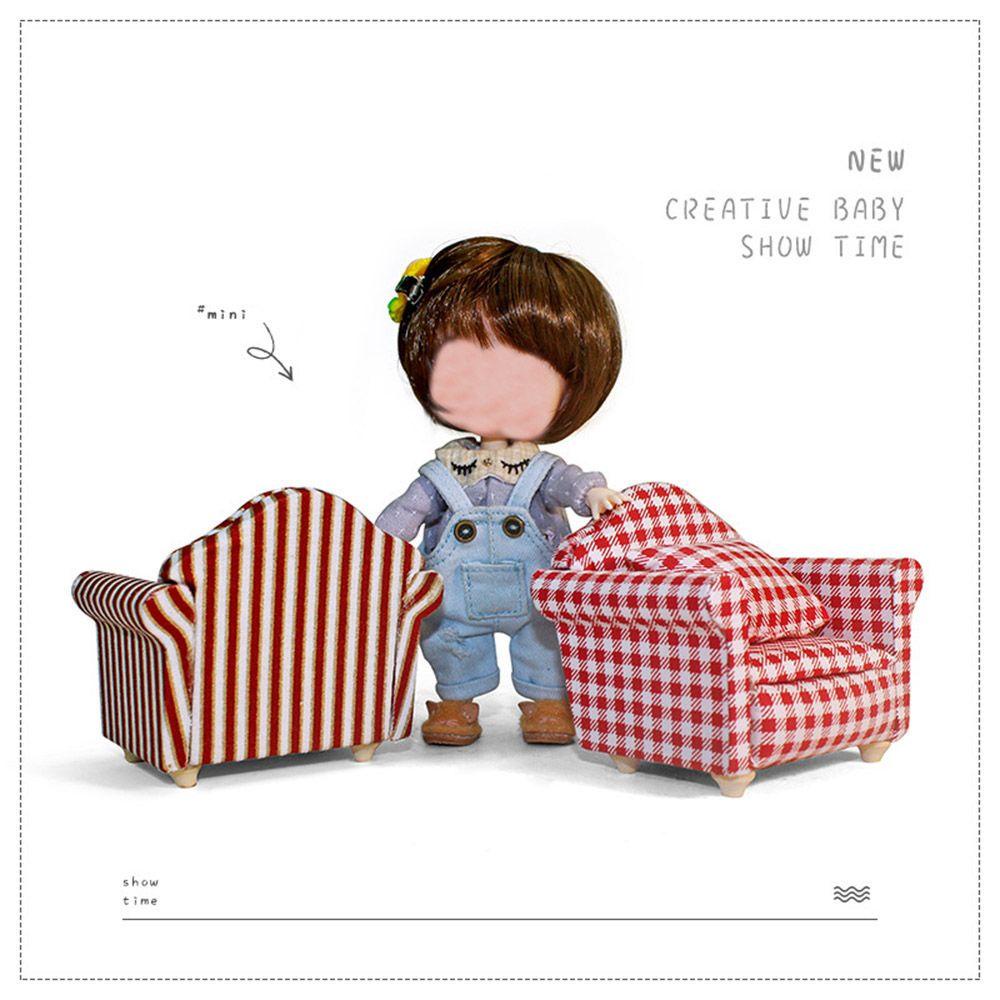 LUOL Ghế Sofa Mini Tỉ Lệ 1: 12 Trang Trí Nhà Búp Bê