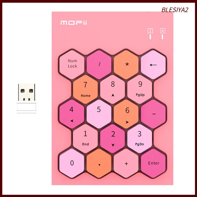 Wireless Numeric Keypad 18 Keys Number Pad Numpad For Laptop PC Black Mixed