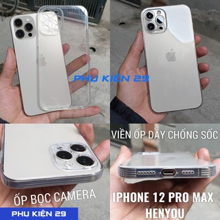 [IPhone 12 /12 Pro/12 Mini/12 Pro Max] Ốp lưng silicon dẻo trong cao cấp Henyou