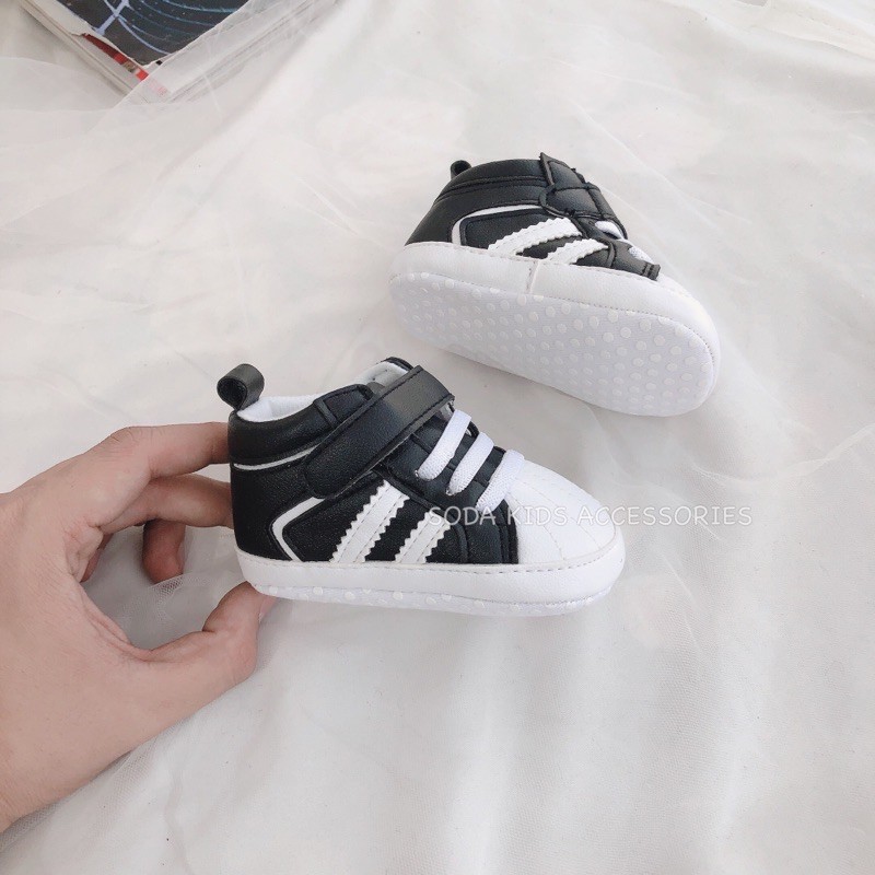 Giày thể thao 2 sọc trắng đen (Ảnh thật)