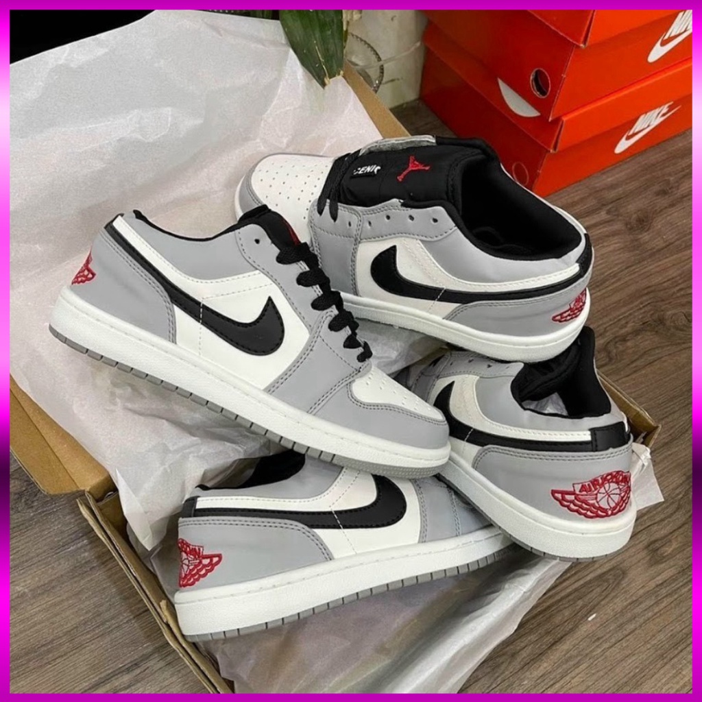 [FREE SHIP] Giày JORDAN, giày thể thao sneaker[SALE MẠNH] JD xám chỉ đỏ cao cấp full size nam nữ | BigBuy360 - bigbuy360.vn