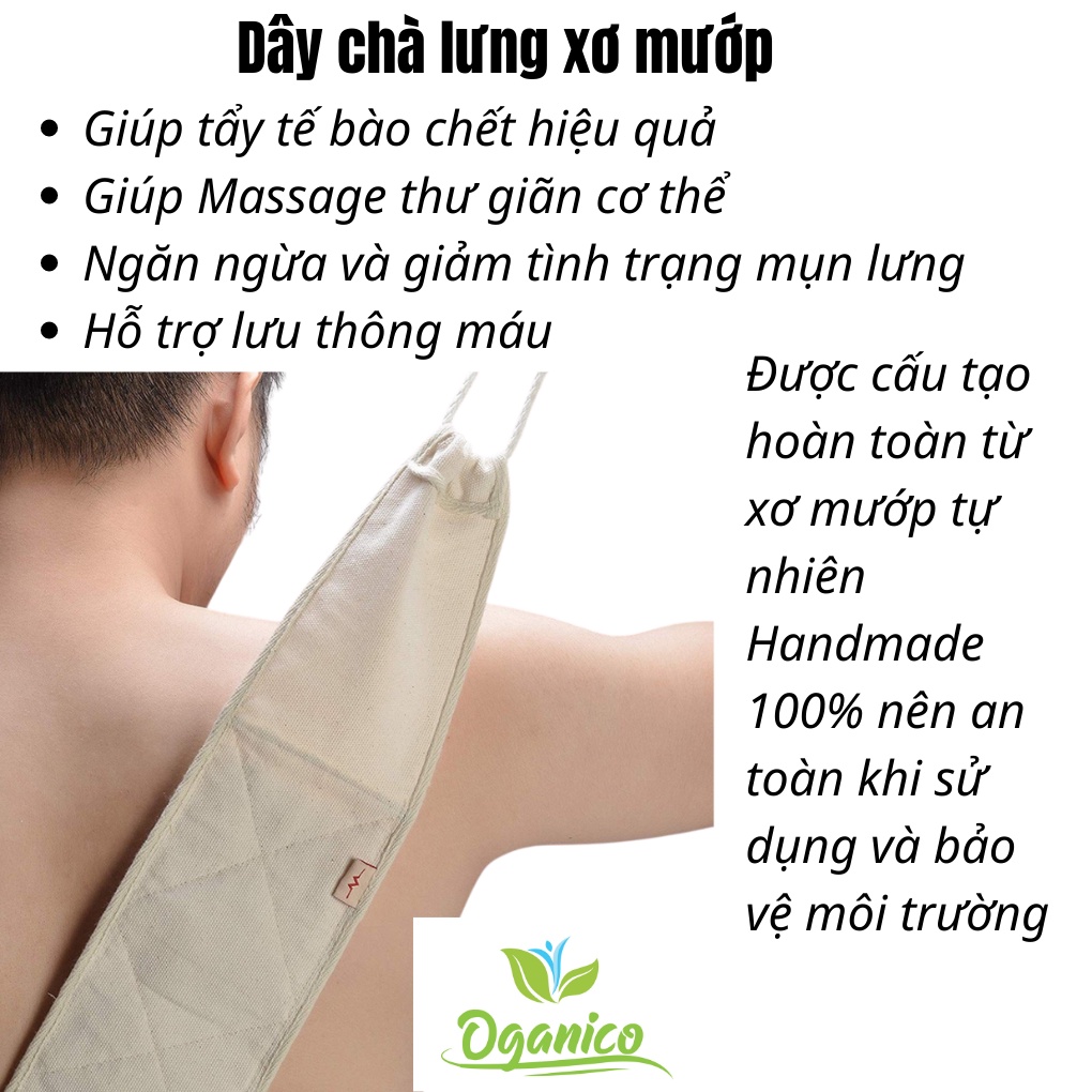 Dây chà lưng Xơ mướp tự nhiên tắm tẩy tế bào chết DCLXM