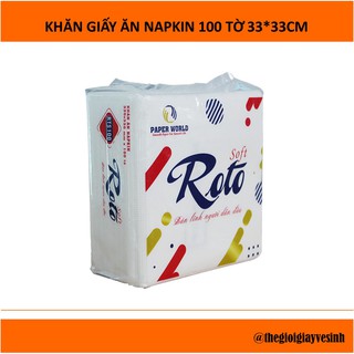 Giấy ăn vuông Roto Soft 100 tờ