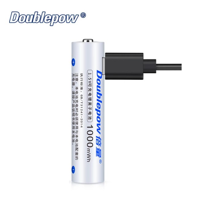 (tặng cáp sạc) Pin tiểu sạc AA ,AAA 1.5v Doublepow Micro USB lắp mic không dây ,máy đo huyết áp,máy ảnh...pin sạc 1,5v