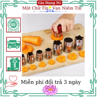Bộ khuôn cắt tỉa rau củ hình hoa 8 món