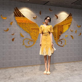 [Hàng VN] Tranh Dán Tường Mica 3D Đôi Cánh Thiên Thần