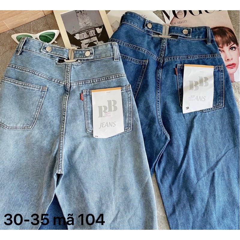 Quần baggy jean nữ lưng kiểu baggy bò hàng VNXK MS104 Bigsize 2KJean