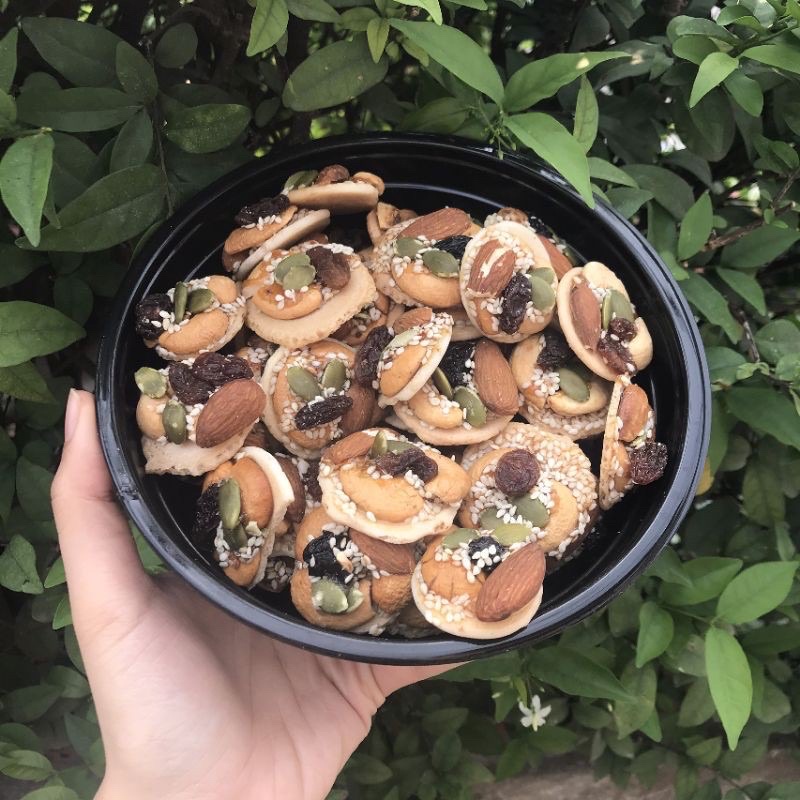 Bánh Đồng Tiền Mix Các Loại Hạt❤️Siêu Đặc Biệt❤️ Healthy Cùng Các Loại Hạt-Hũ 300gr_Ăn Vặt CemLYHN | BigBuy360 - bigbuy360.vn