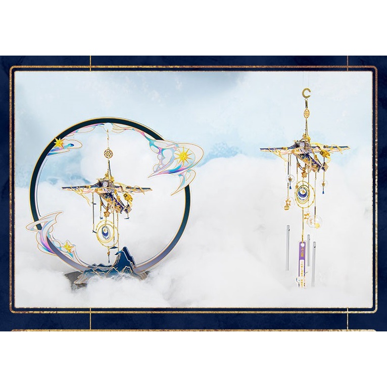 Mô Hình Lắp Ráp 3d Seri Chuông Gió May Mắn