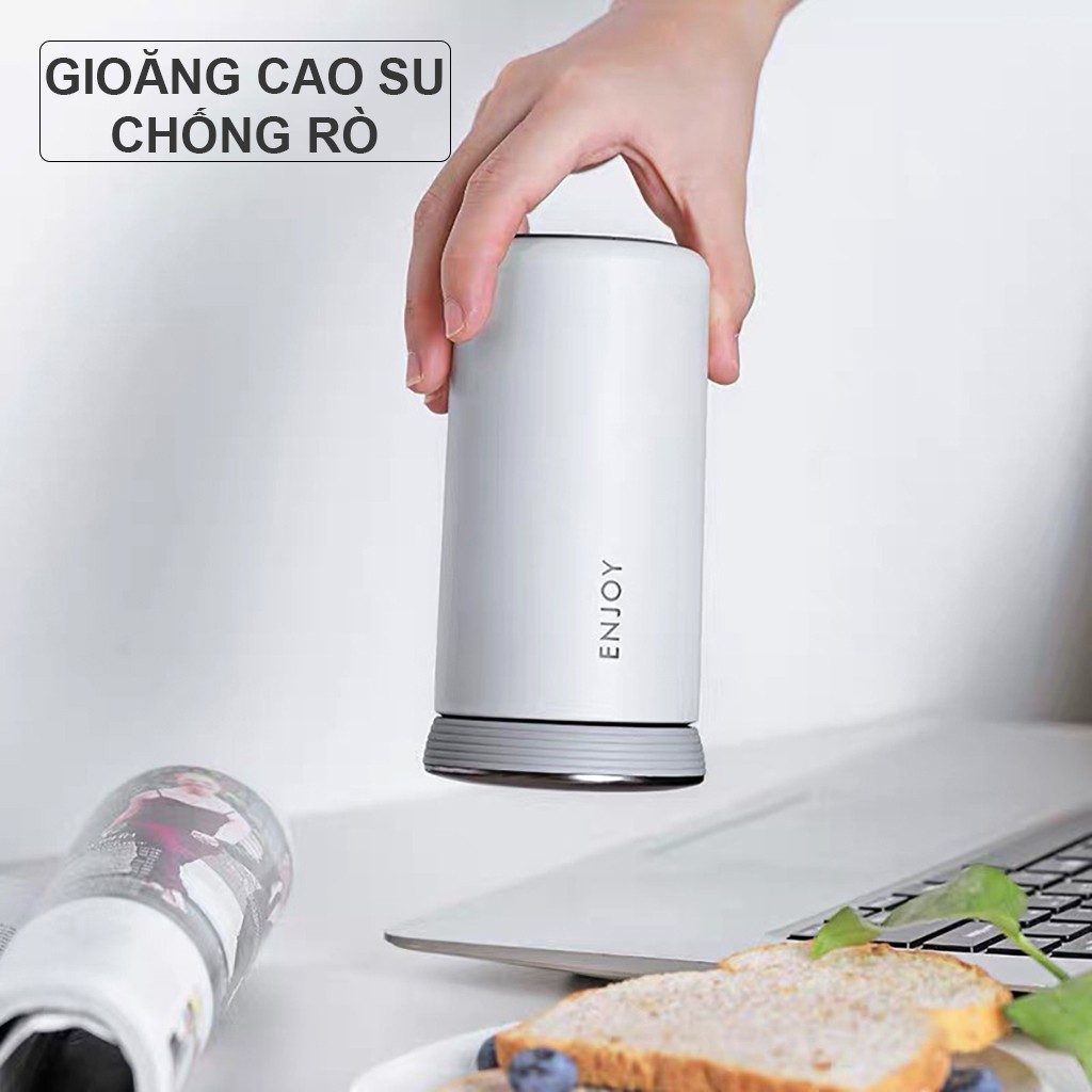 Ly giữ nhiệt mini cao cấp 350ml phong cách tối giản đựng trà, cà phê bằng thép không gỉ 304 giữ nhiệt 10 tiếng