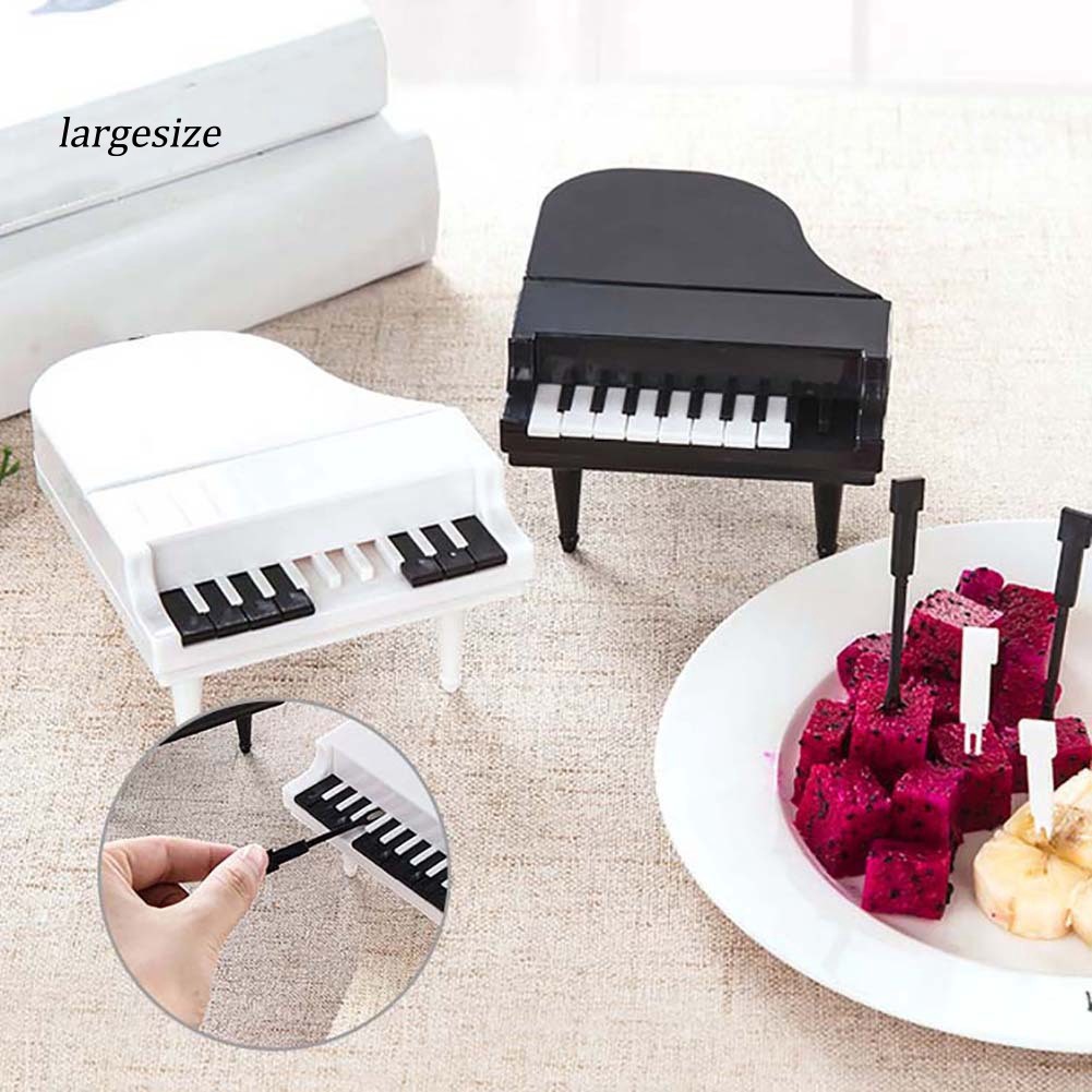 Set 9 Nĩa Ăn Trái Cây Hình Đàn Piano Độc Đáo Với Kích Thước 12.5cm X 1.5cm