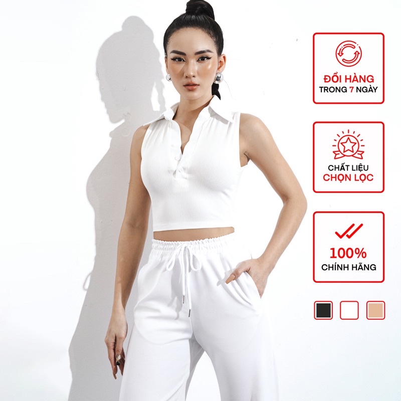 Áo Ba Lỗ Cổ Đức Croptop Busy Thun Gân Chun Co Giãn Ôm Sát BL6C