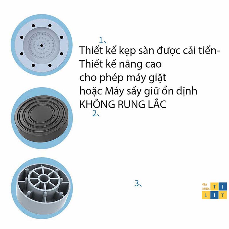 Đế chống rung máy giặt - Chân kệ máy giặt , tủ lạnh chống trơn trượt tiện dụng [ĐẾ MÁY GIẶT]