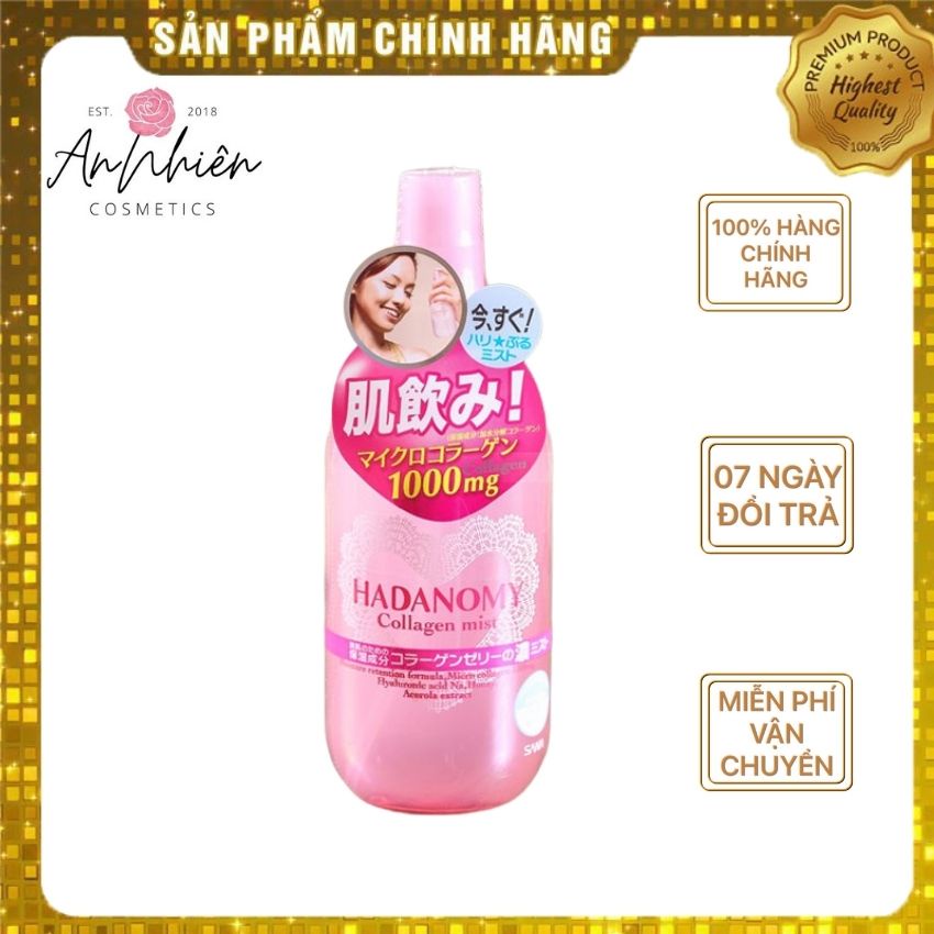 🌷🌸Nước Hoa Hồng dạng xịt chống lão hóa Sana Hadanomy Collagen Mist 250ml🌸🌷