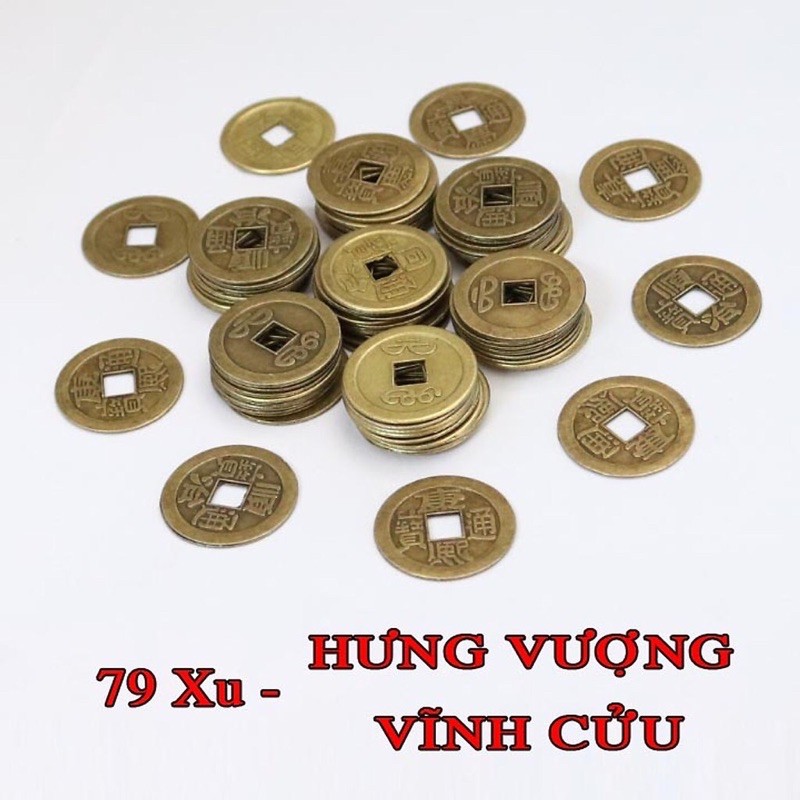 Đồng xu phong thuỷ chiêu tài, hút lộc gieo quẻ, để ban thần tài, bỏ ví đem lại may mắn tài lộc tránh tà khí