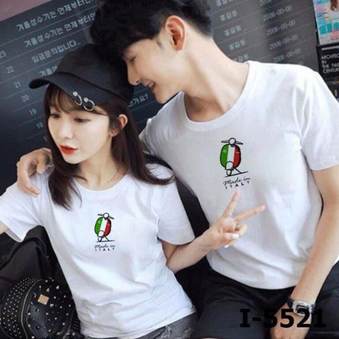 🔥XẢ HÀNG🔥 ÁO ĐÔI - I5521 Áo Thun Đôi Tình Nhân In Xe Máy - LoviCouple - Có FeedBack