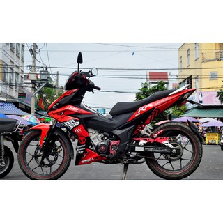 Tem trùm winner 150 cá mập đỏ đen, độ team decal xe dán phủ dàn áo đẹp