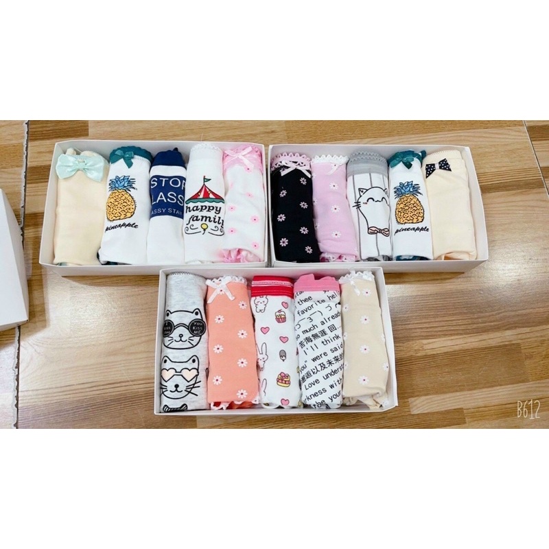 Combo 5 Quần Lót Nữ . Quần Lót Học sinh sinh viên . Chất Liệu Cotton thoáng và thấm hút tốt size 35-65kg.