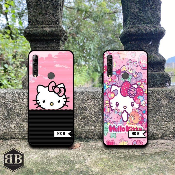 Ốp lưng kính cường lực Huawei Y9 Prime 2019 hình hello kitty