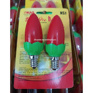 Combo 1 vỉ 2 cái bóng đèn cà na, bóng đèn led trái ớt  Sopoka