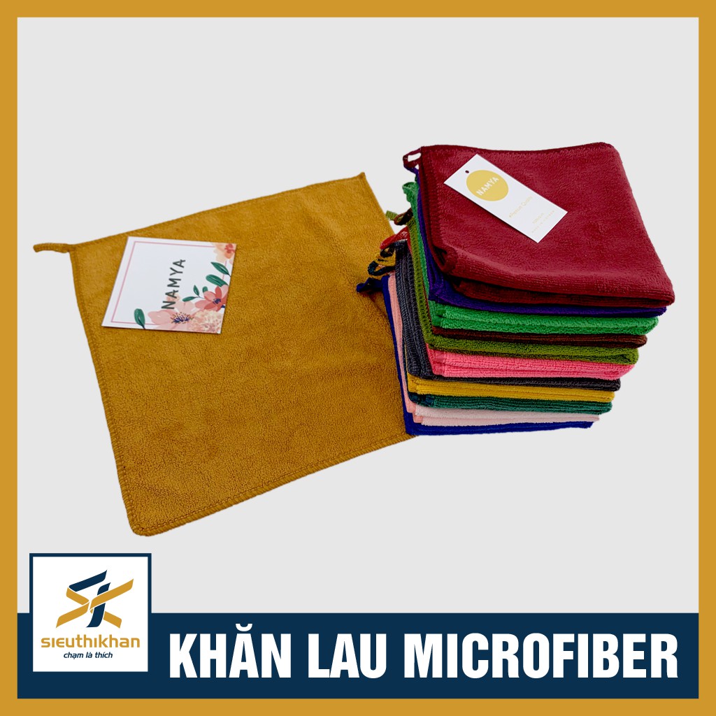 Khăn lau Microfiber kích thước 25x25cm