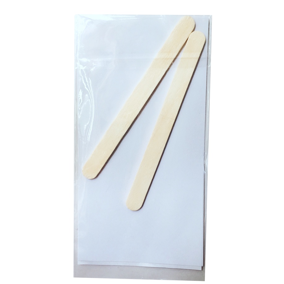 Set 10 giấy wax lông TẶNG 2 que gạt triệt lông chuyên dụng tiện lợi