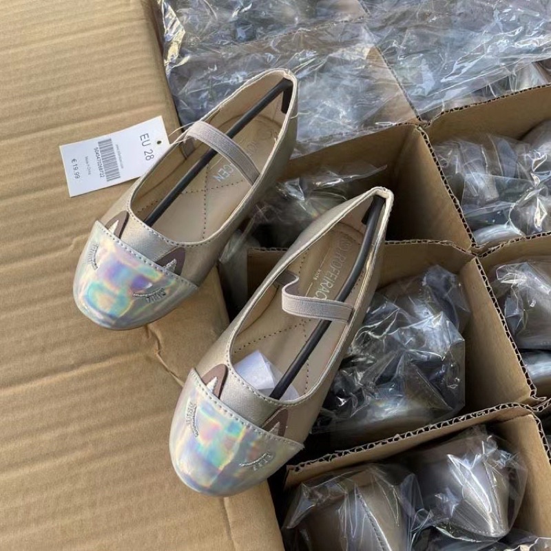 Giày búp bê bé gái ROFE 🌈 Giày bệt da PU nhẹ êm xuất dư 0822