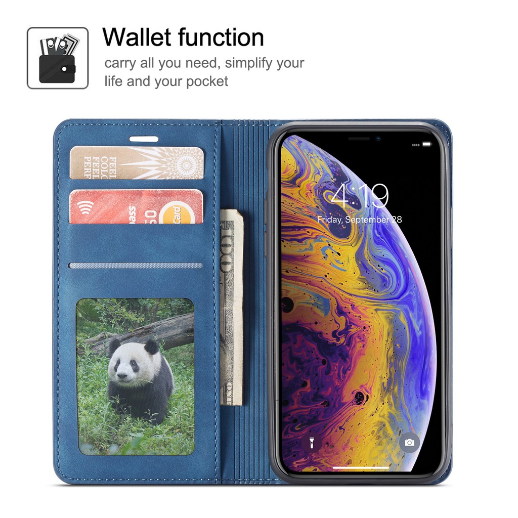 Bao da điện thoại thiết kế sang trọng nhiều màu lựa chọn cho Samsung Galaxy S10+ S8 S9 S10 Lite