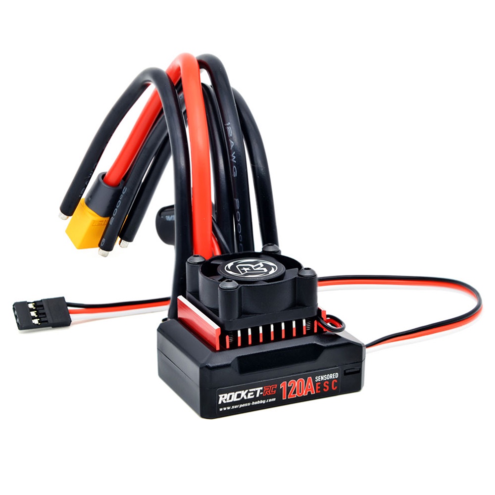 Bộ Điều Tốc Không Chổi Than 120A ESC 380 390 540 w / BEC 6V / 4A Cho Xe Điều Khiển Từ Xa 1 / 10